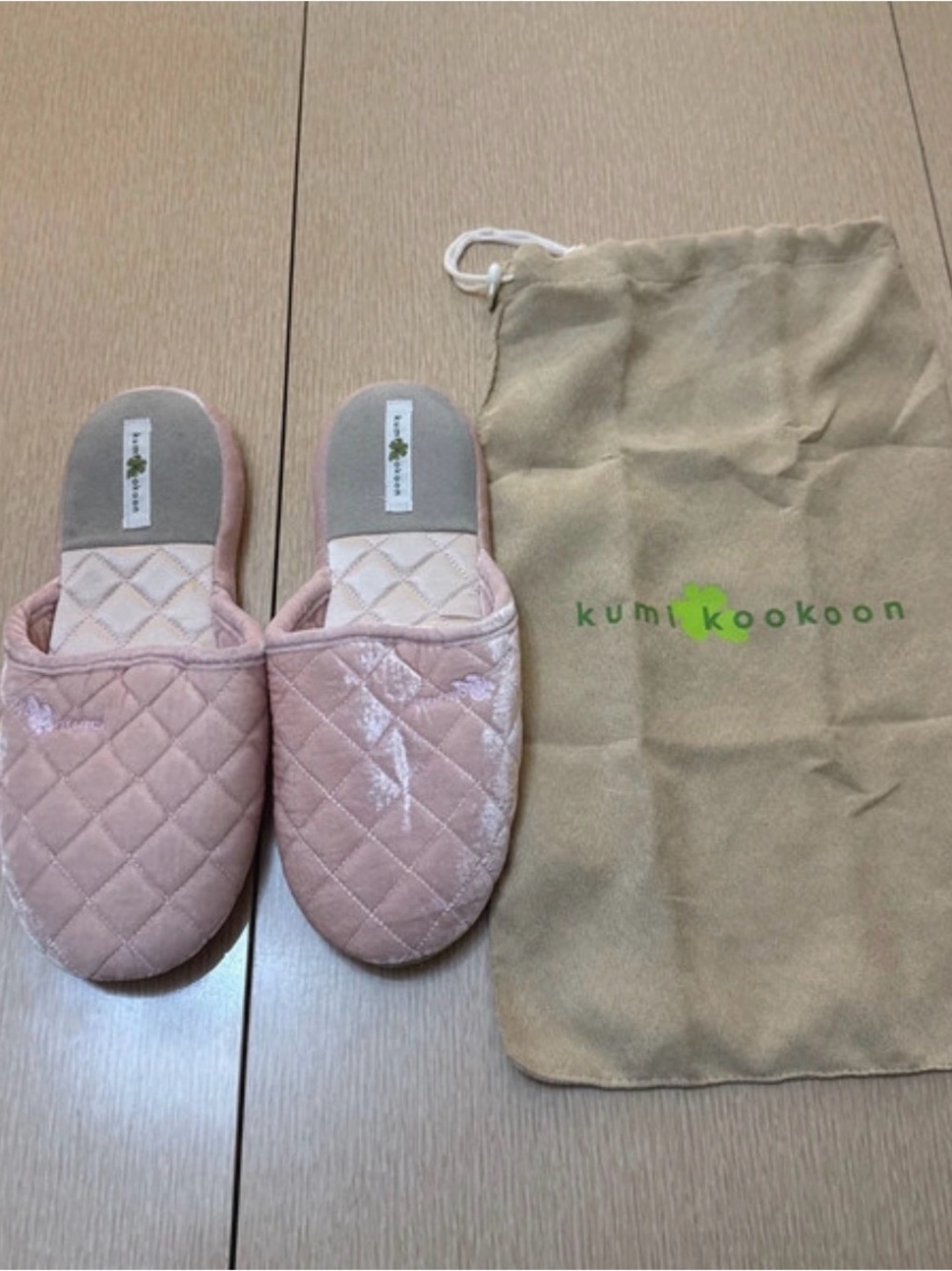 Quilted Pink Velvet Women's Slip-On Slippers